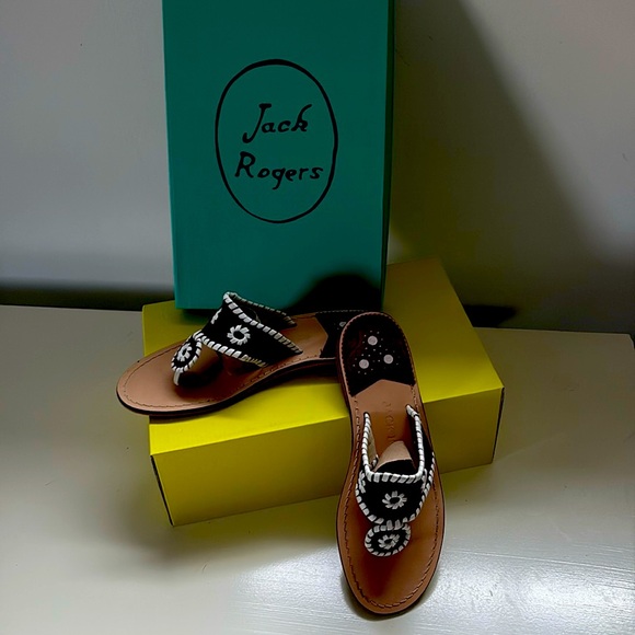 Jack Rogers Shoes - Jack Rogers Suede Brown and White Sandals
